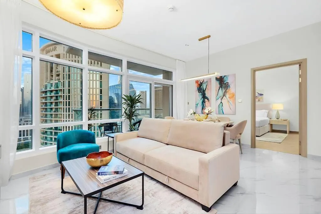 דובאי First Class 1Br Modern Downtown Oasis 0*,